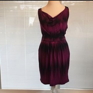 Bisou Bisou Magenta Striped Dress